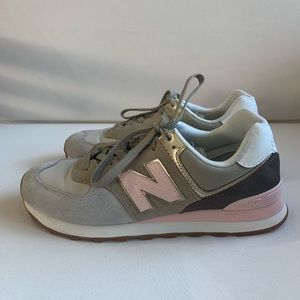 New Balance 574 Metallic Patch Shoes